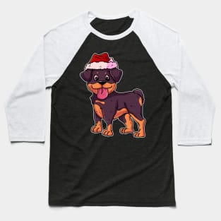 Christmas Rottweiler Baseball T-Shirt